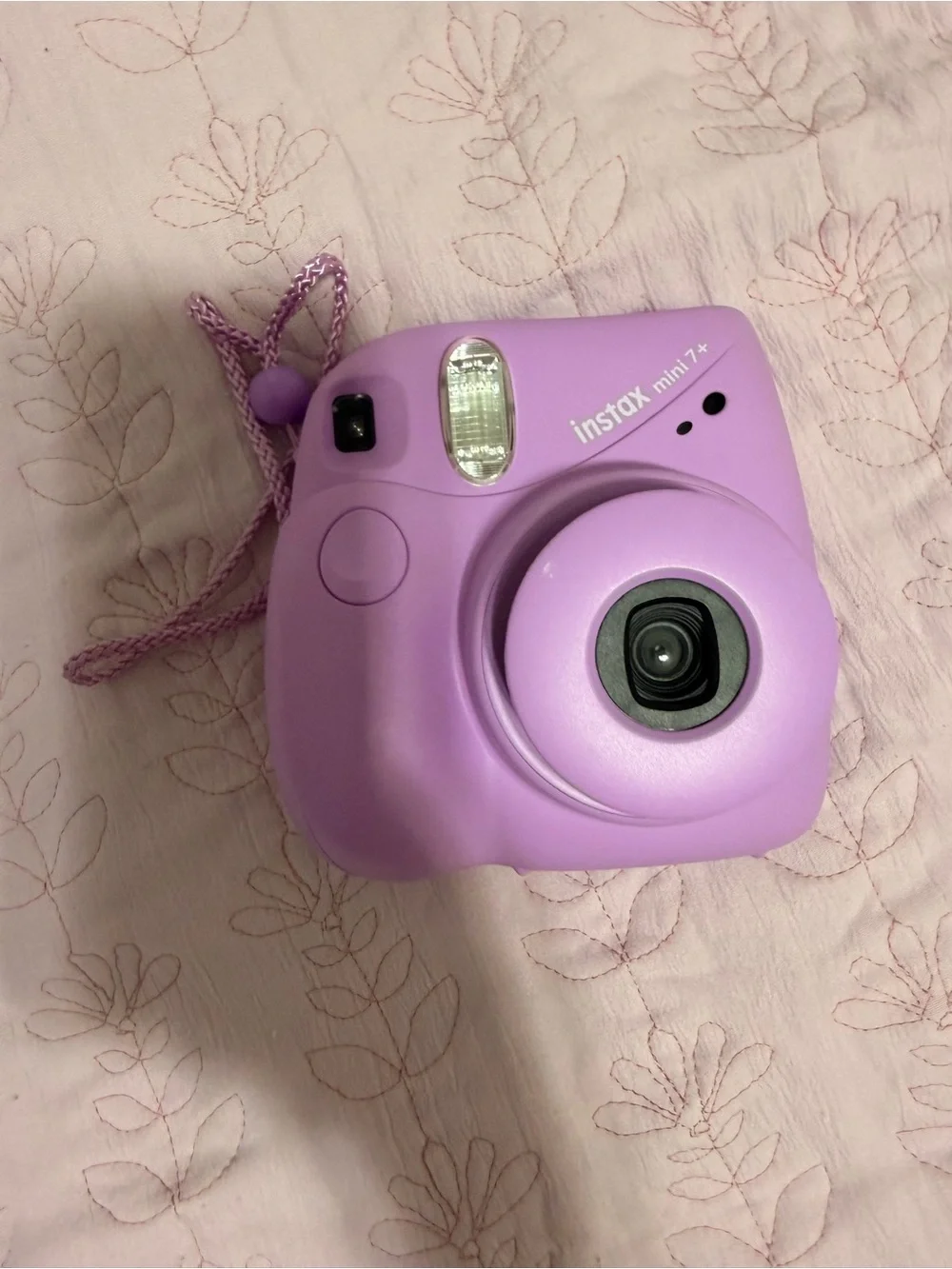 Instax Mini 7+ Lavender Instant Camera with Matching Strap